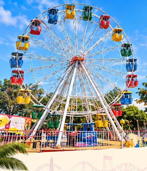 Giant wheel at the amusement park